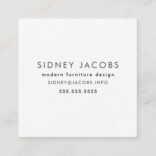 Modern minimalistisch holografisch ontwerp vierkante visitekaartje (Achterkant)