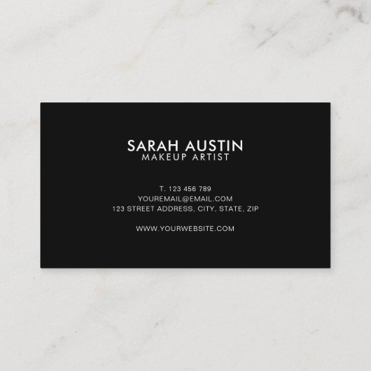 Modern minimalistisch holografisch Visitekaartje (Achterkant)