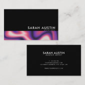 Modern minimalistisch holografisch Visitekaartje (Voorkant / Achterkant)