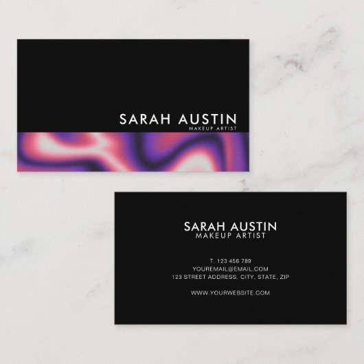 Modern minimalistisch holografisch Visitekaartje (Voorkant / Achterkant)