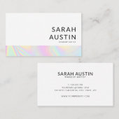 Modern minimalistisch holografisch Visitekaartje (Voorkant / Achterkant)