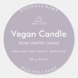 Modern minimalistisch homemade-etiket met kaarsje ronde sticker
