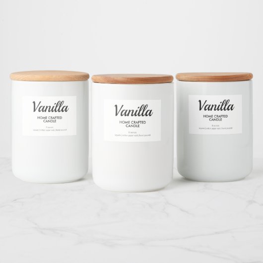 Modern minimalistisch Homemade Kandle Label Voedselcontainer Etiket (Flessen)