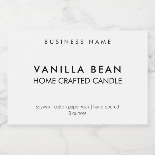 Modern minimalistisch Homemade Kandle Label Voedselcontainer Etiket (Enkel label)