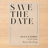 Modern minimalistisch homohuwelijk acryl uitnodigingen (Voorkant)