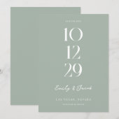 Modern minimalistisch homohuwelijk save the date (Voorkant / Achterkant)