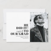 Modern minimalistisch horizontaal 3 foto's Afstude Kaart (Voorkant)