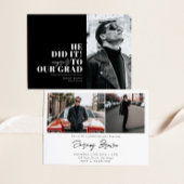 Modern minimalistisch horizontaal 3 foto's Afstude Kaart