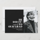 Modern minimalistisch horizontaal 3 foto's Afstude Kaart (Voorkant)