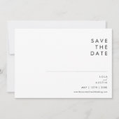 Modern minimalistisch horizontaal sparen de Datum Save The Date (Voorkant)