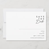 Modern minimalistisch horizontaal sparen de Datum Save The Date (Voorkant)
