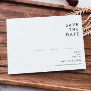 Modern minimalistisch horizontaal sparen de Datum Save The Date