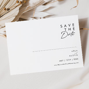 Modern minimalistisch horizontaal sparen de Datum Save The Date