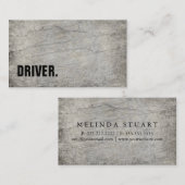 Modern minimalistisch houten bord DRIVER Professio Visitekaartje (Voorkant / Achterkant)