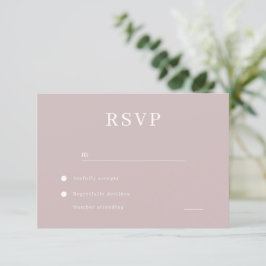 Modern minimalistisch huwelijk RSVP kaartje