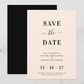 Modern minimalistisch huwelijk save the date (Voorkant / Achterkant)