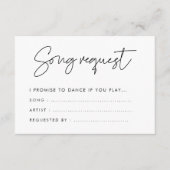 Modern minimalistisch huwelijkslied verzoek informatiekaartje (Voorkant)
