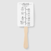 Modern Minimalistisch Huwelijksprogramma Handventi Handwaaier (Voorkant)