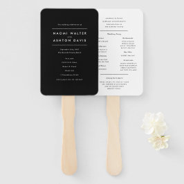 Modern Minimalistisch Huwelijksprogramma Handwaaier