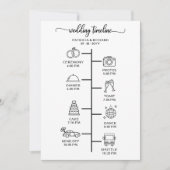 Modern Minimalistisch Huwelijksprogramma kaart met (Voorkant)