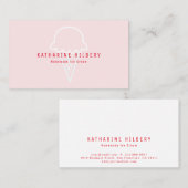 Modern minimalistisch ijsroze Visitekaartje (Voorkant / Achterkant)