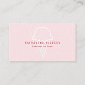 Modern minimalistisch ijsroze Visitekaartje (Voorkant)