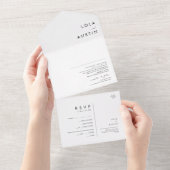 Modern minimalistisch in één uitnodiging (Afscheurbaar)