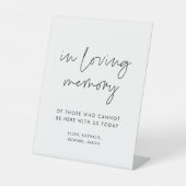 Modern minimalistisch in liefdevol geheugen reclamebord met voetstuk (Voorkant)