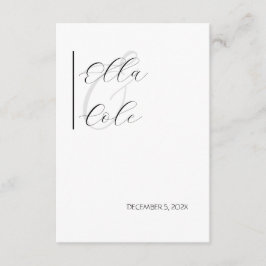 Modern minimalistisch informatiekaartje