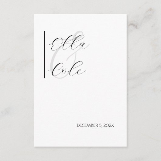 Modern minimalistisch informatiekaartje (Voorkant)