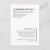 Modern minimalistisch informatiekaartje (Achterkant)