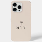 Modern Minimalistisch Initiaal Monogram Case-Mate iPhone Case (Achterkant)