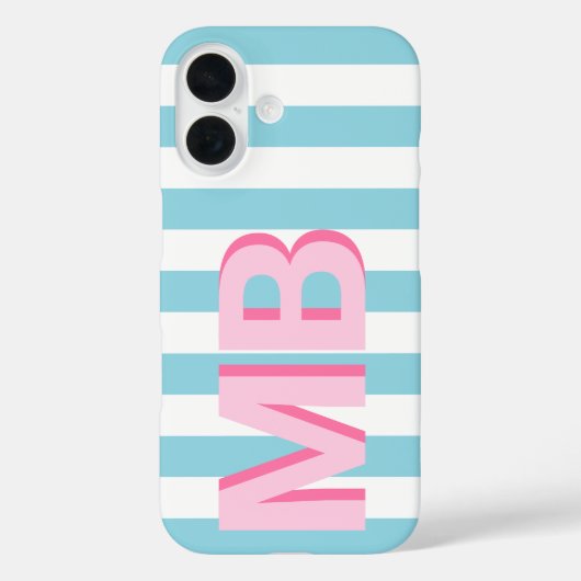 Modern Minimalistisch Initiaal Monogram Case-Mate iPhone Case (Achterkant)