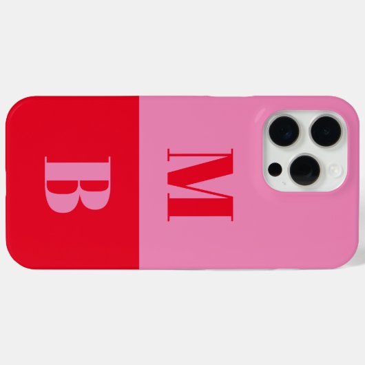 Modern Minimalistisch Initiaal Monogram Case-Mate iPhone Case (Achterkant (horizontaal))