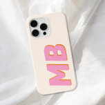Modern Minimalistisch Initiaal Monogram iPhone 15 Pro Max Hoesje<br><div class="desc">Modern Minimalistisch Initiaal Monogram iPhone Case</div>
