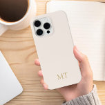 Modern Minimalistisch Initiaal Monogram iPhone 15 Pro Max Hoesje<br><div class="desc">Minimalistisch Modern Initiaal Monogram Telefoonhoesje. Creëer uw eigen gepersonaliseerde iPhone Case met aangepaste initiaal naam.</div>