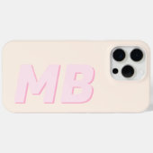 Modern Minimalistisch Initiaal Monogram Case-Mate iPhone Case (Achterkant (horizontaal))