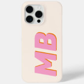 Modern Minimalistisch Initiaal Monogram Case-Mate iPhone Case (Achterkant)