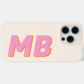 Modern Minimalistisch Initiaal Monogram Case-Mate iPhone Case (Achterkant (horizontaal))