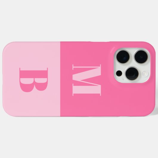 Modern Minimalistisch Initiaal Monogram Case-Mate iPhone Case (Achterkant (horizontaal))
