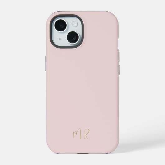Modern minimalistisch Initiaal monogram eenvoudig iPhone 15 Case (Achterkant)