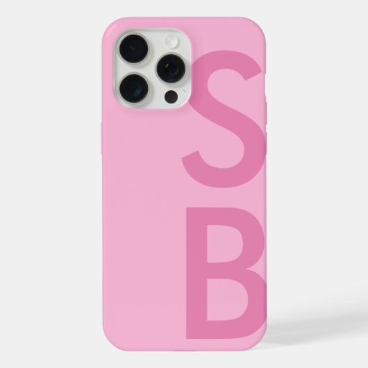 Modern Minimalistisch Initiaal Monogram iPhone Hoesje (Achterkant)