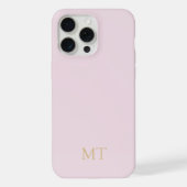 Modern Minimalistisch Initiaal Monogram iPhone Hoesje (Achterkant)