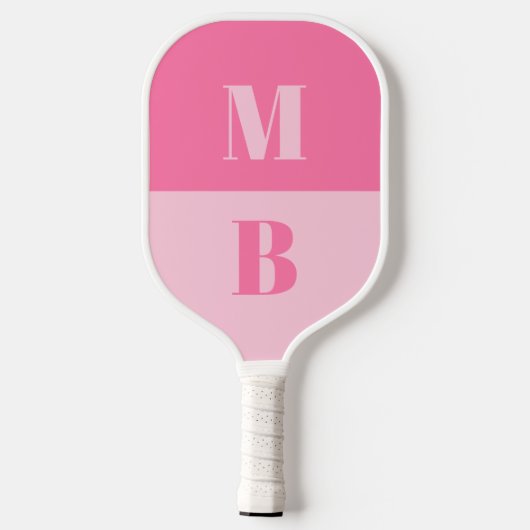 Modern Minimalistisch Initiaal Monogram Pickleball Paddle (Achterkant)