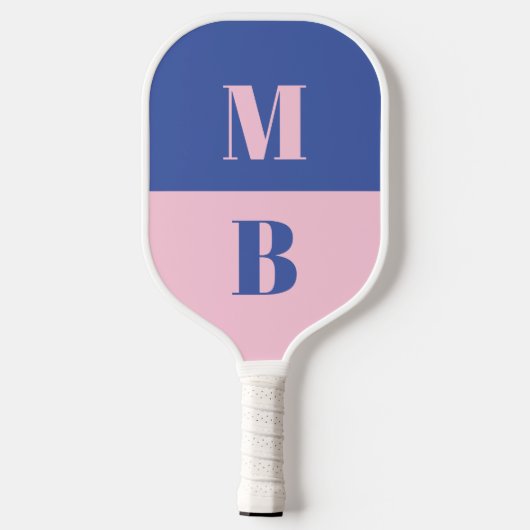 Modern Minimalistisch Initiaal Monogram Pickleball Paddle (Achterkant)