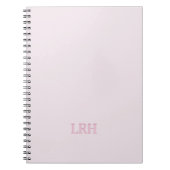 Modern Minimalistisch Initiaal Roze Monogram Notitieboek (Voorkant)
