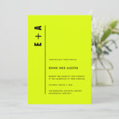 Modern minimalistisch Initialen huwelijk met Chart Kaart (Staand voorkant)