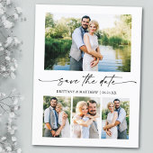 Modern minimalistisch inktscript 4 Foto slaat de d Briefkaart