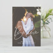 Modern Minimalistisch Inspirerend Foto Feestdagenkaart (Staand voorkant)