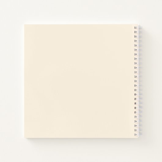 Modern minimalistisch ivoor bruiloft gastenboek notitieboek (Achterkant)
